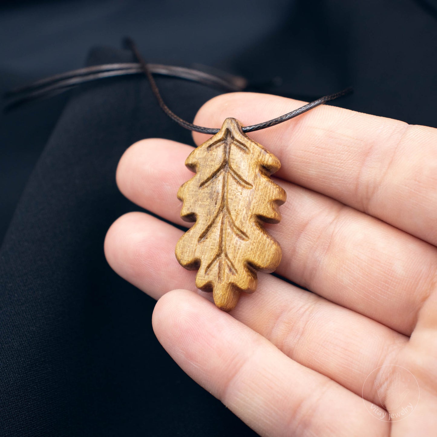 Leaf Wooden Pendant