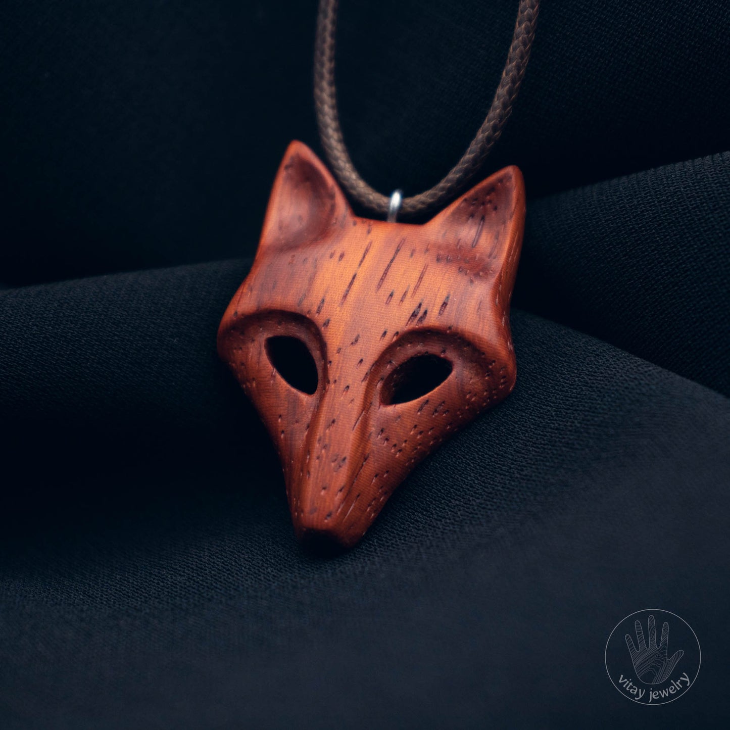 Fox Pendant Padauk