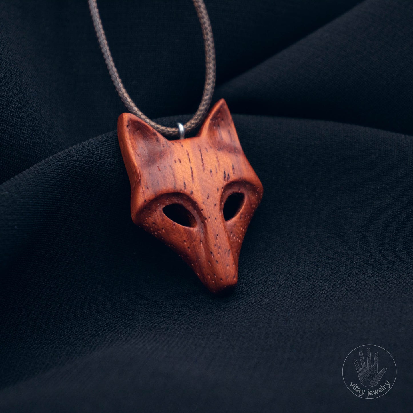 Fox Pendant Padauk