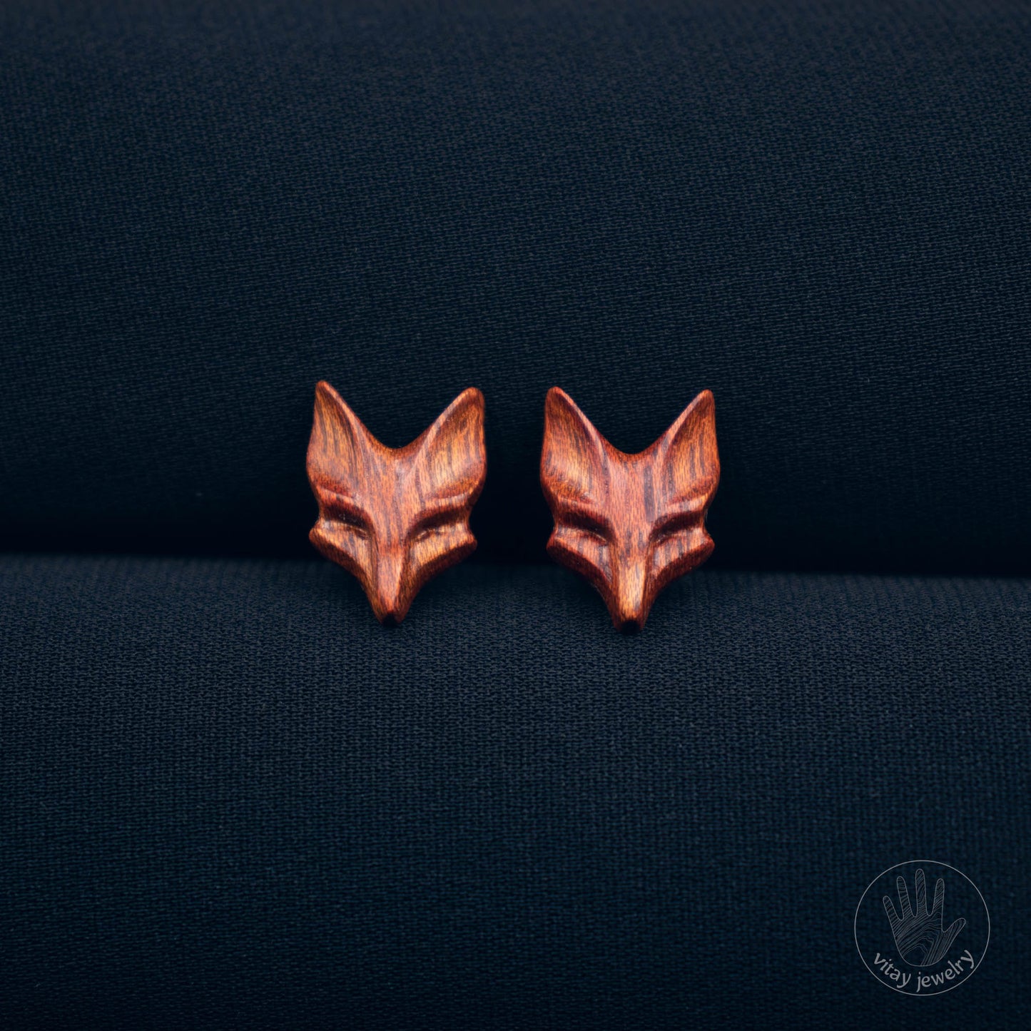 Fox Earrings Bloodwood