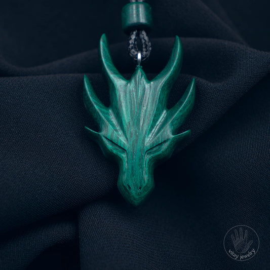 Green Dragon Head Pendant