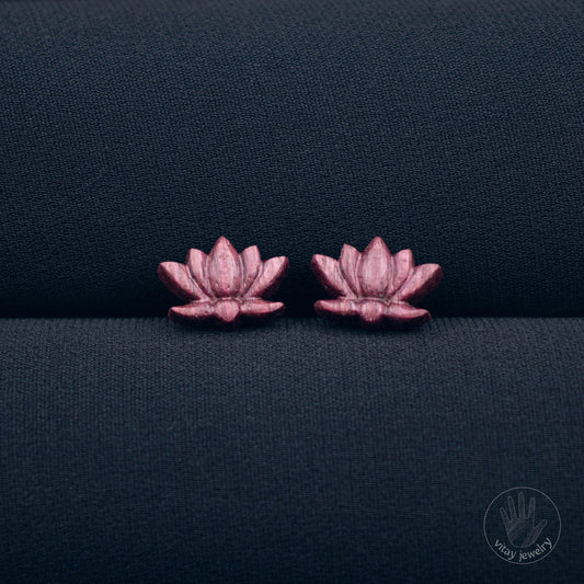 Lotus Wooden Earrings