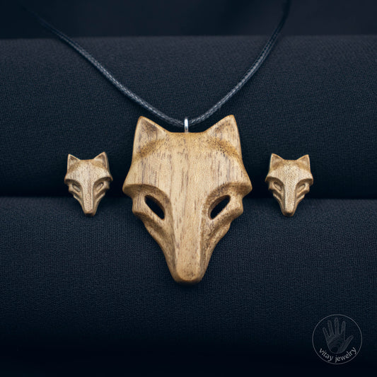 Walnut Wolf Jewelry Set