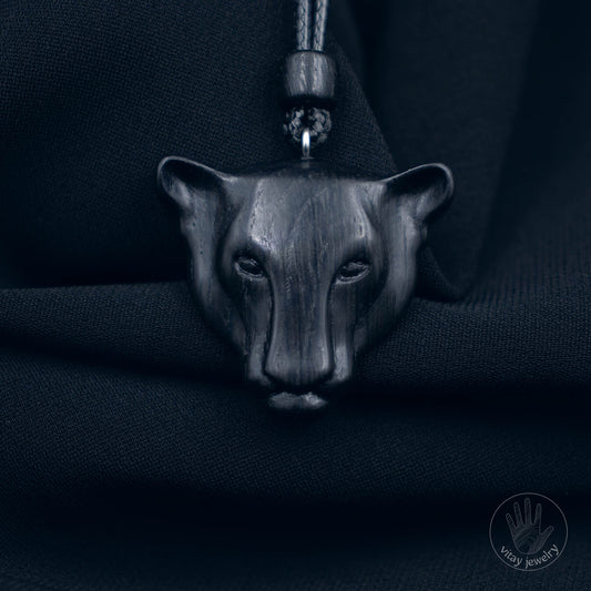 Panther Wooden Pendant